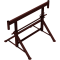 Crank-operated scaffolding jack K1200 | Width: 1.20 m | Height: 0.65 m - 1.10 m | painted brown
